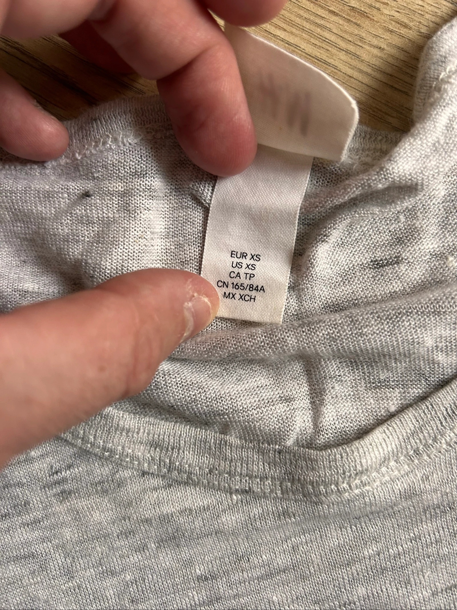 100% linen H&M T-shirt - Heather gray - Size XS – photo 3